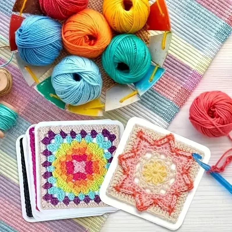 Crochet Card Set, 50 Unique Designs, 50 Pieces - Main