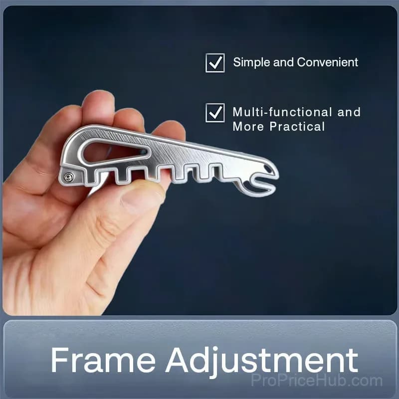 Eyeglass Frame Adjustment Tool, Silver Teardrop Hole - Main