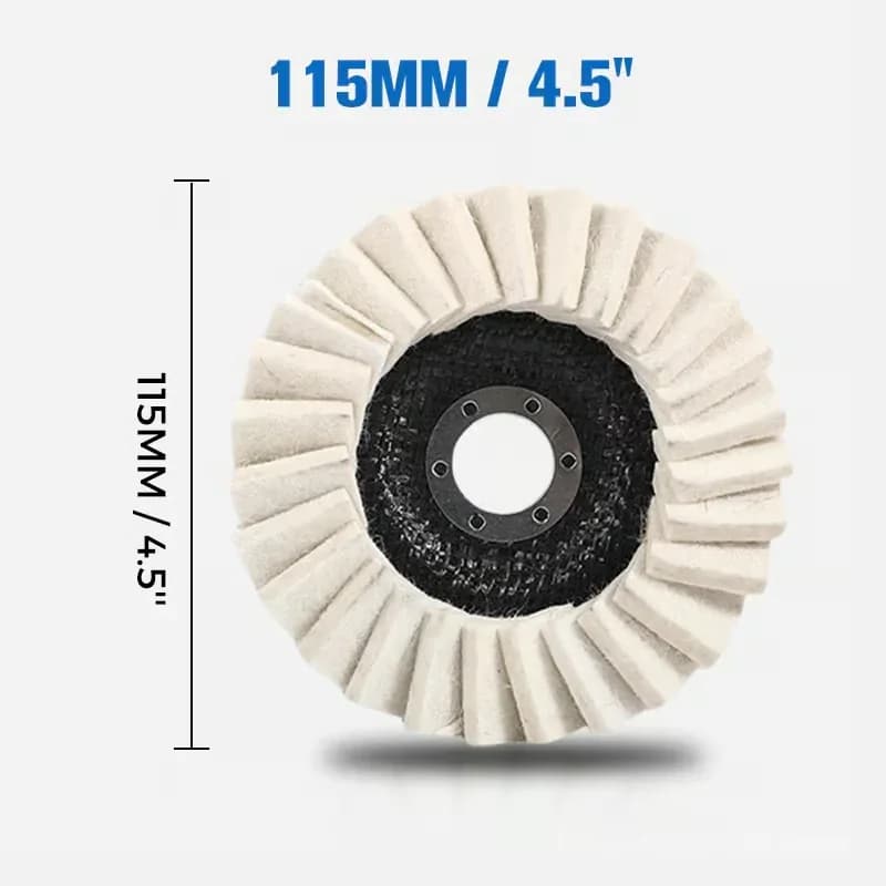 115mm Wool Felt Flap Polishing Discs, 2-Pack - View 12