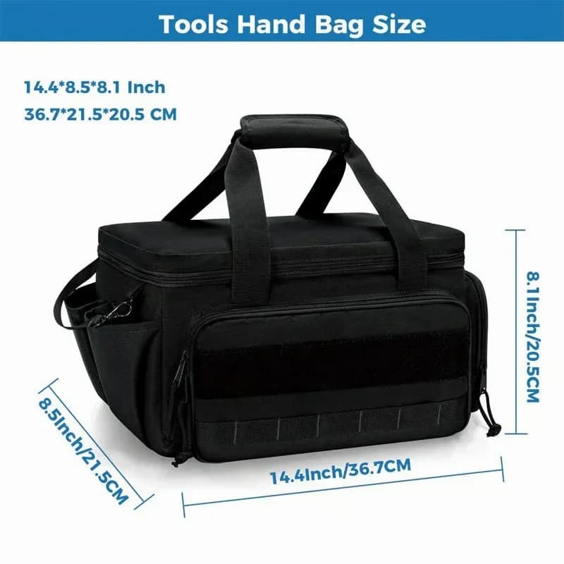 14-Inch Heavy-Duty Canvas Tool Bag, Black, 1 Piece - View 5