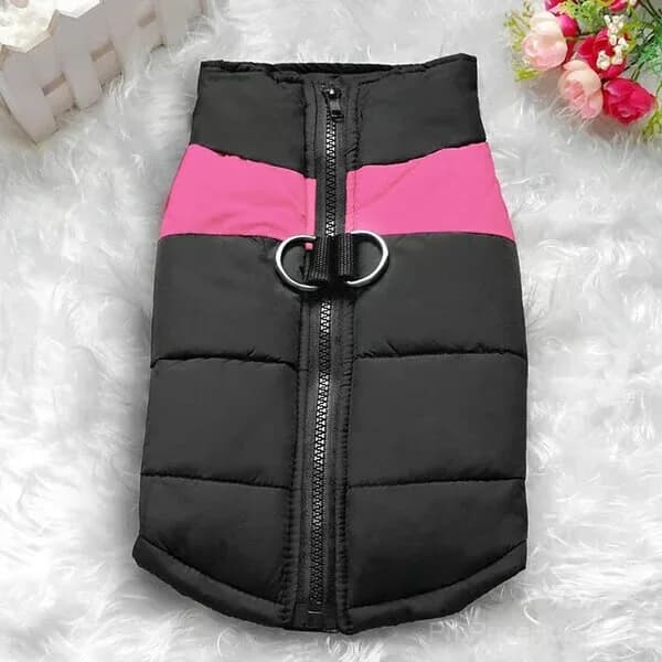 Winter Warm Waterproof Dog Vest with Zipper, Blue, Size S - View 7