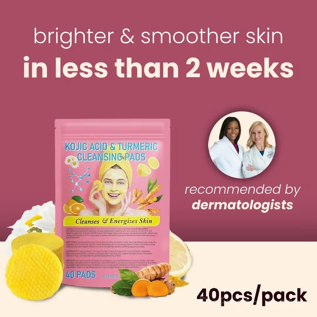 Turmeric Kojic Acid Cleansing Pads - 40 Pads per Packet - Main
