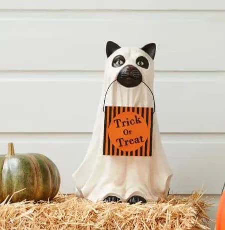 Ghost Cat Candy Bowl Halloween Home Decor - Main