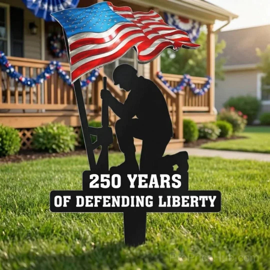 250 Years of Defending Liberty Metal Garden Stake - View 6