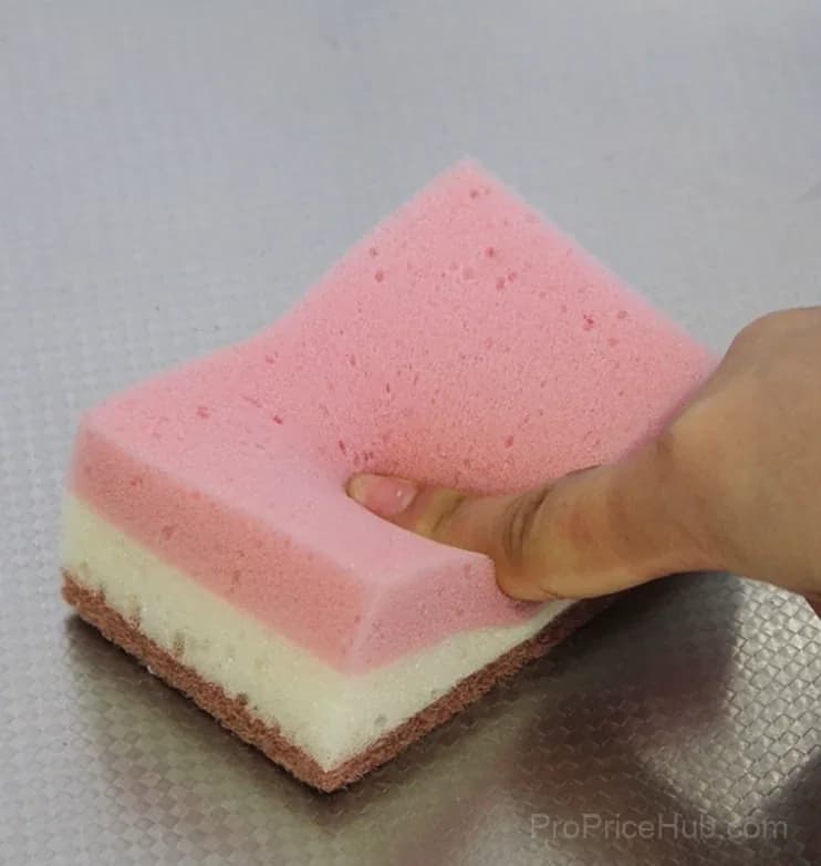3-Color Square High-Foaming Seaweed Dish Sponge - Alt
