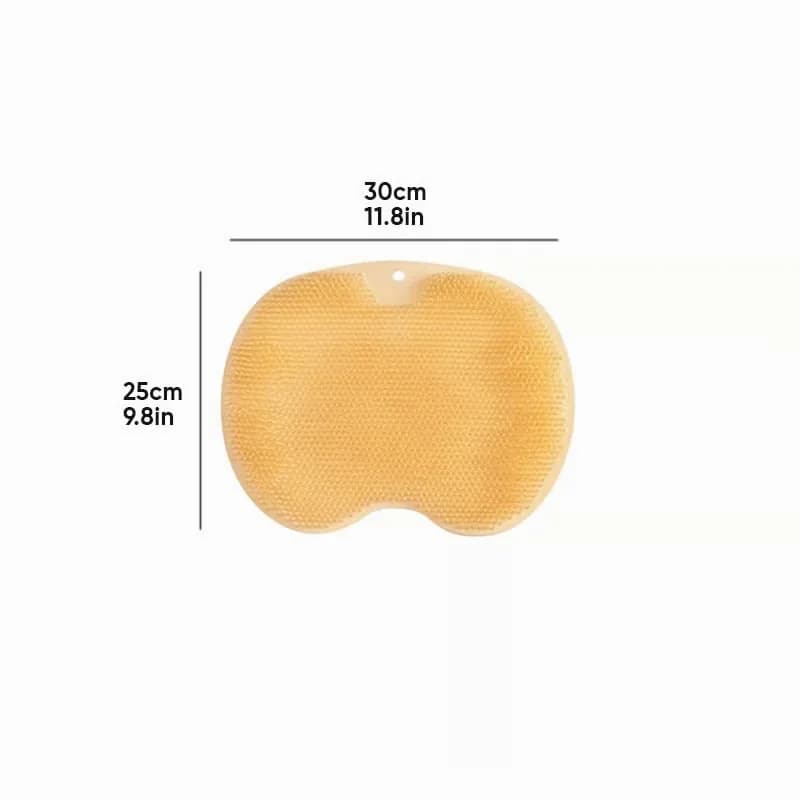 Shower Foot & Back Scrubber Massage Pad, Yellow - Main