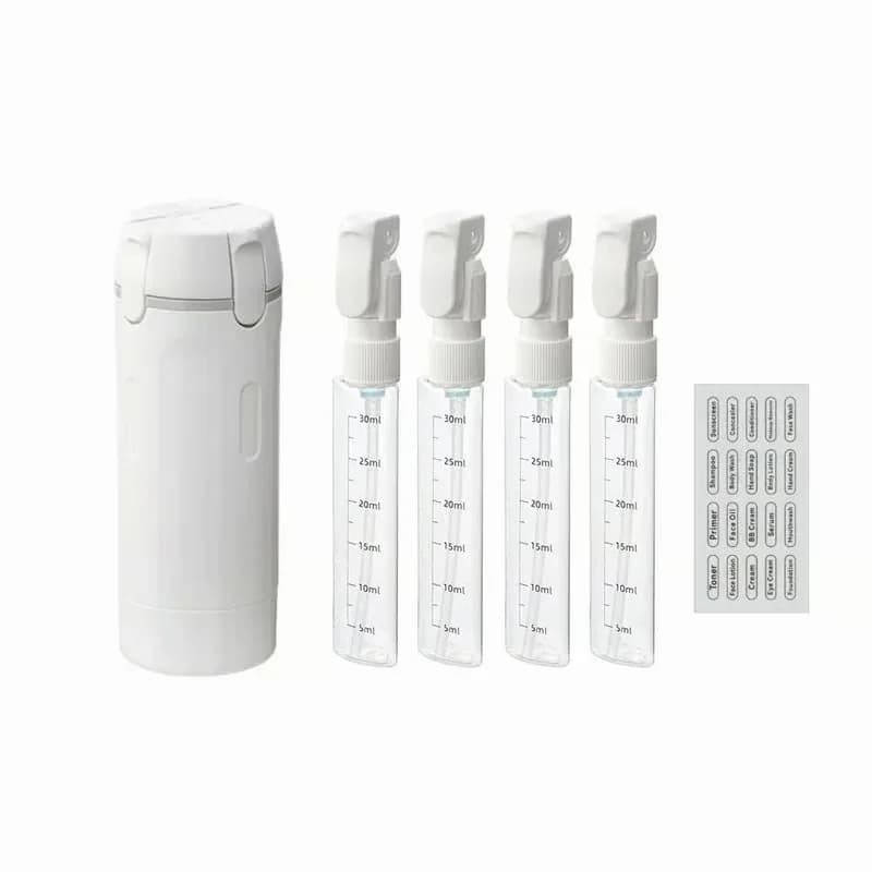 4-in-1 Leakproof Rotatable Travel Toiletry Dispenser Set, Green - View 5