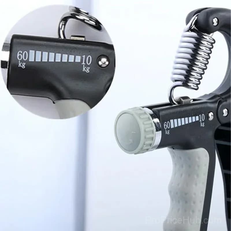 Adjustable Hand Grip Strengthener with Counter, Blue - View 5