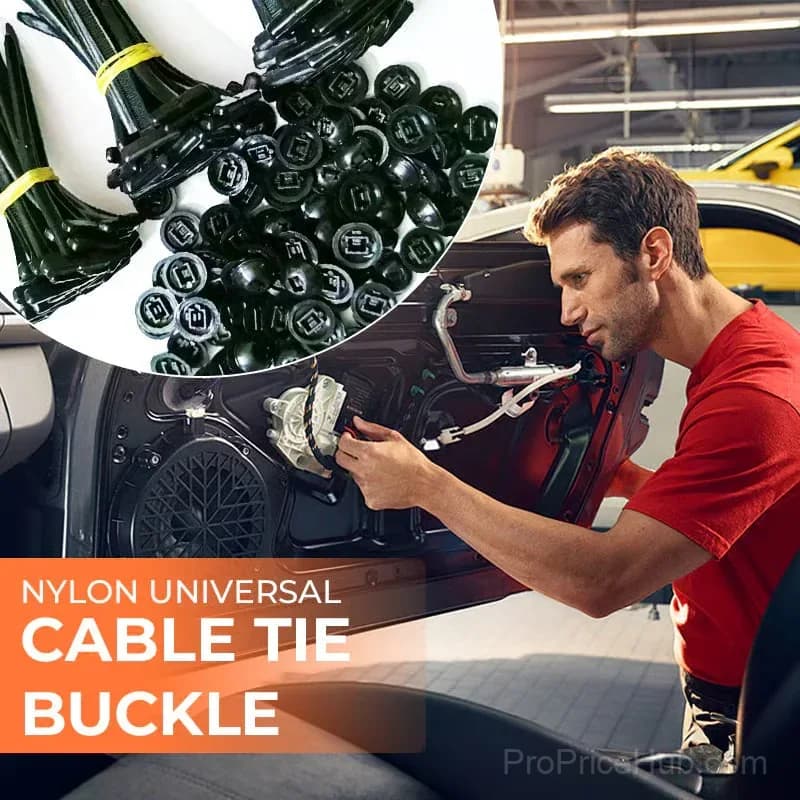 Nylon Universal Cable Tie Buckles for Vehicle Parts, 50-Pack - Main