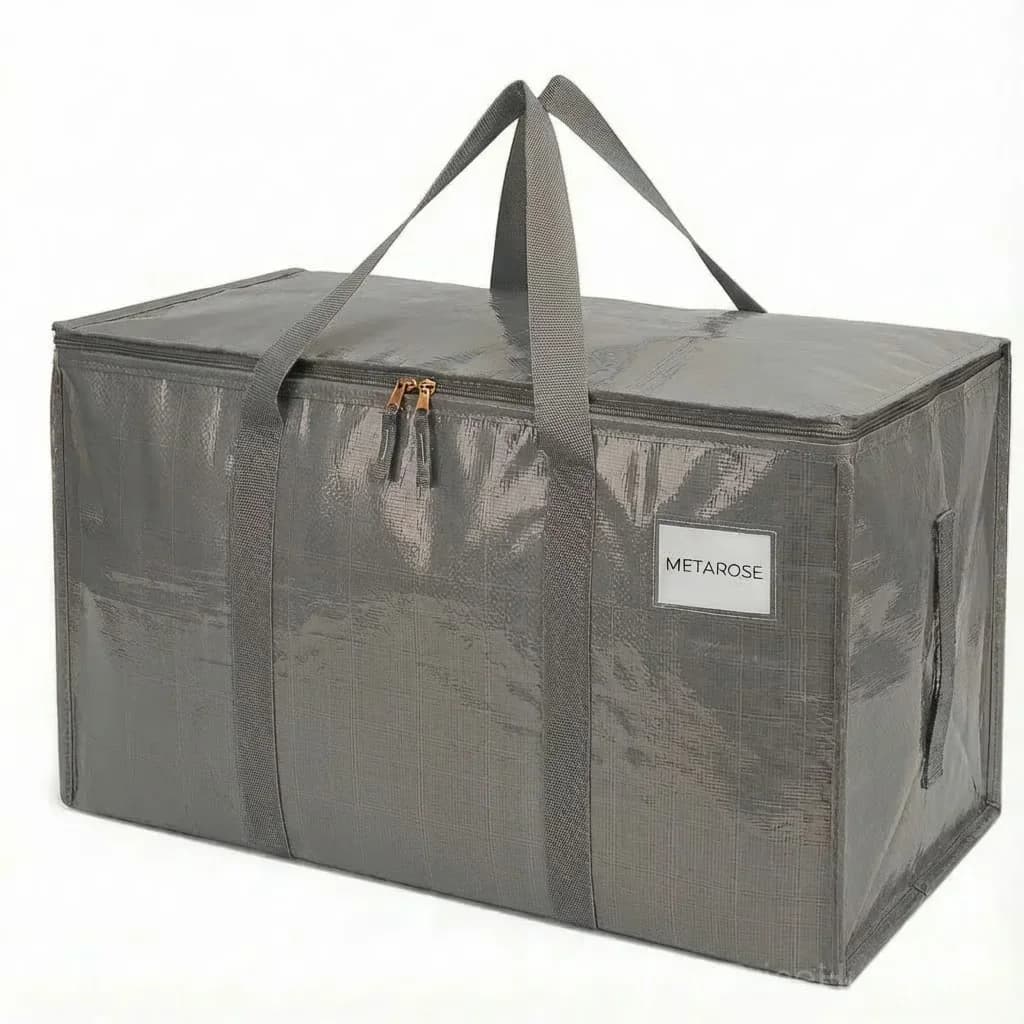 24 Gallon Extra Large Heavy Duty Foldable Moving Bag, Blue - View 8