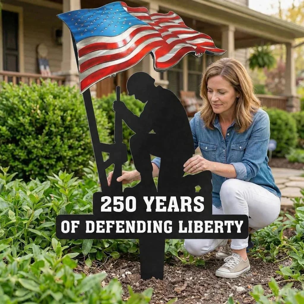 250 Years of Defending Liberty Metal Garden Stake - View 5