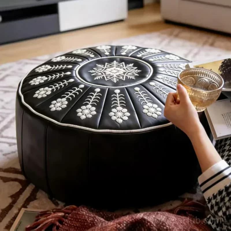 Brown Versatile Round Storage Seat, 1-Piece - View 9