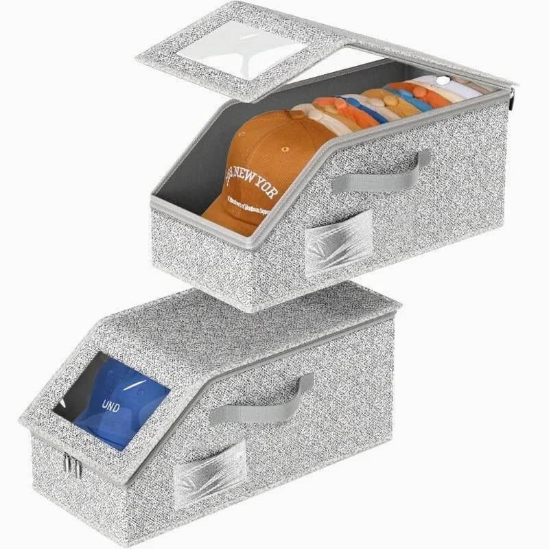 Stackable Hat Storage Boxes for Baseball Caps - Main