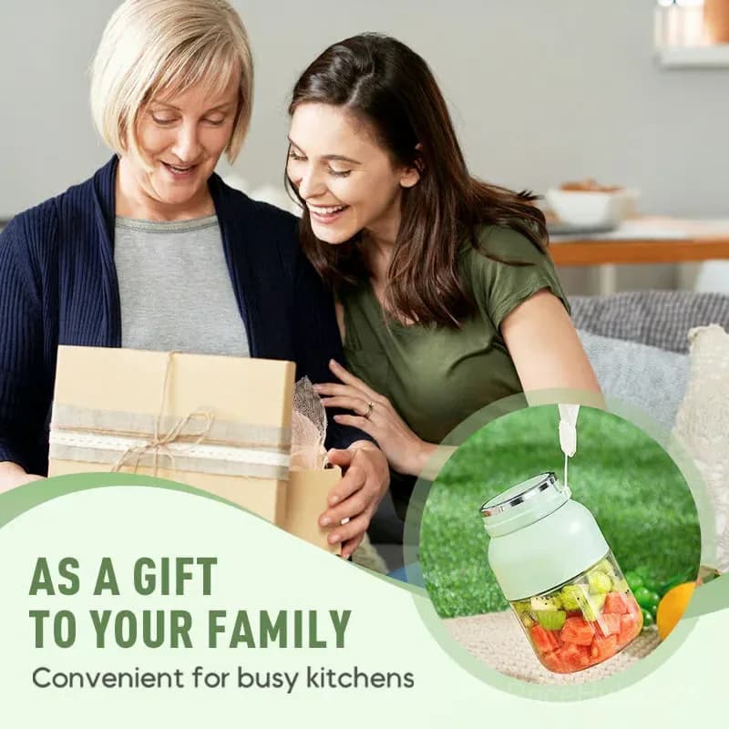Light Green 1300 ml Wireless Portable Juicer Cup - View 8