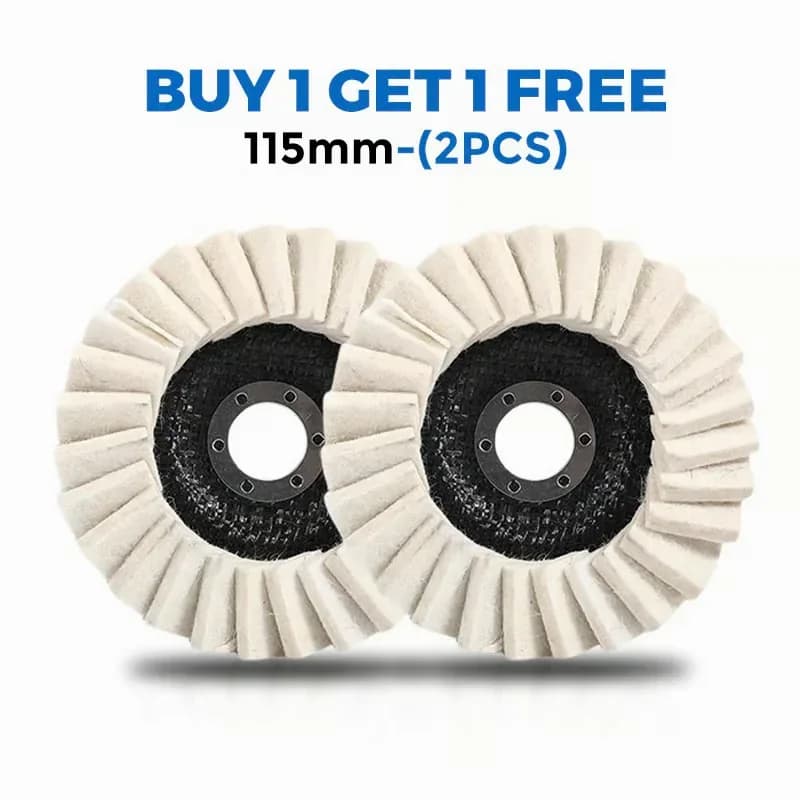 115mm Wool Felt Flap Polishing Discs, 2-Pack - Main