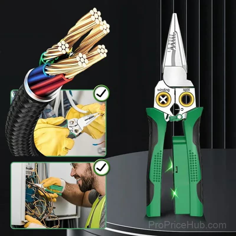 8-in-1 Multi-Function Wire Stripper Scissors with Electrical Tester - View 2