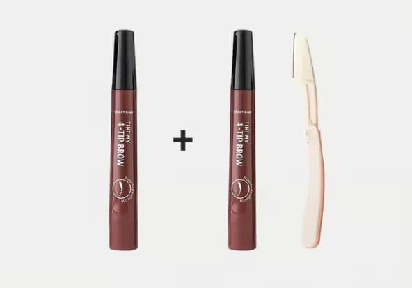 Waterproof 4-Tip Beard and Eyebrow Pen, Light Brown - View 37