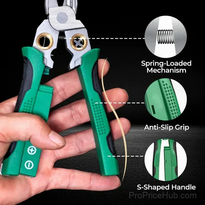 8-in-1 Multi-Function Wire Stripper Scissors with Electrical Tester - View 6
