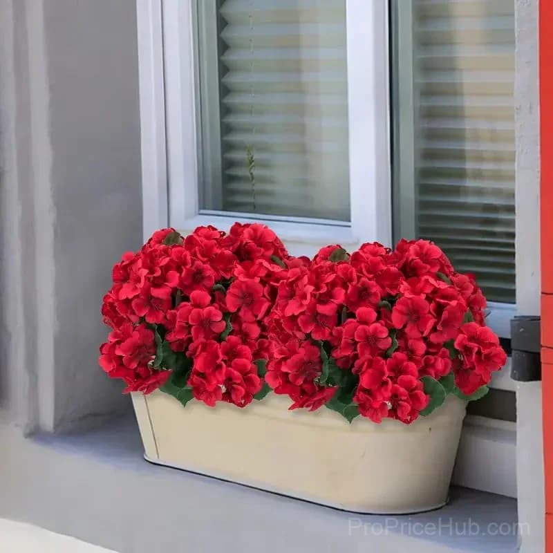 Artificial Geranium Flowers for Outdoors - View 13