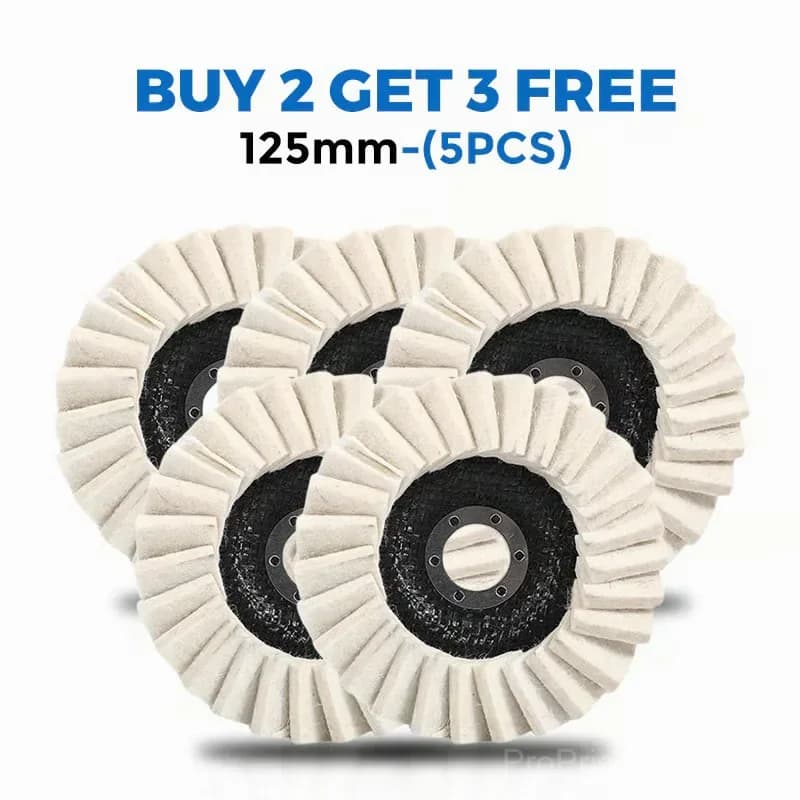 115mm Wool Felt Flap Polishing Discs, 2-Pack - View 14