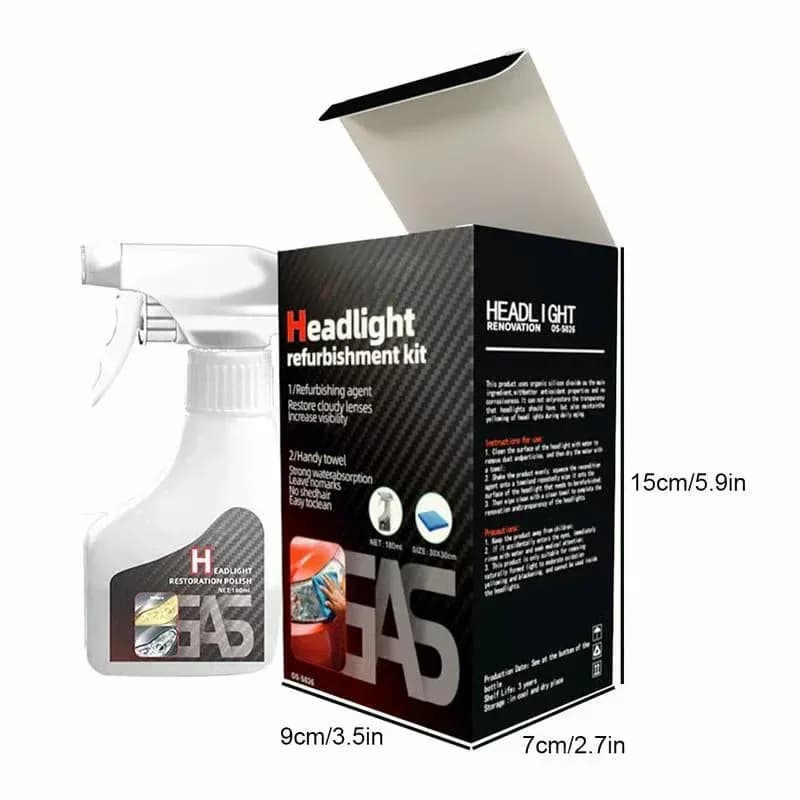Automotive Headlight Restoration & Crystallization Coating Kit, 180ml - View 7