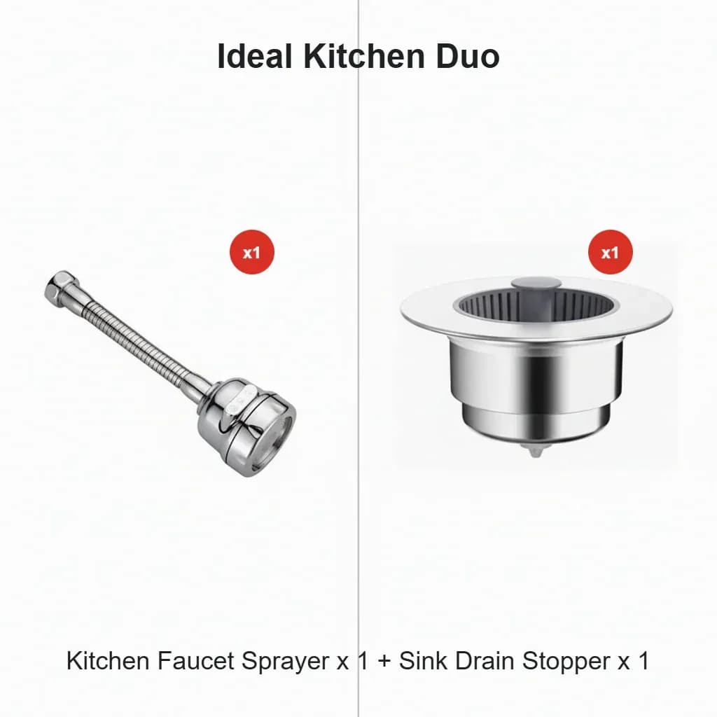 Kitchen Faucet with 360° Swivel Handheld Pressure Sprayer - View 9