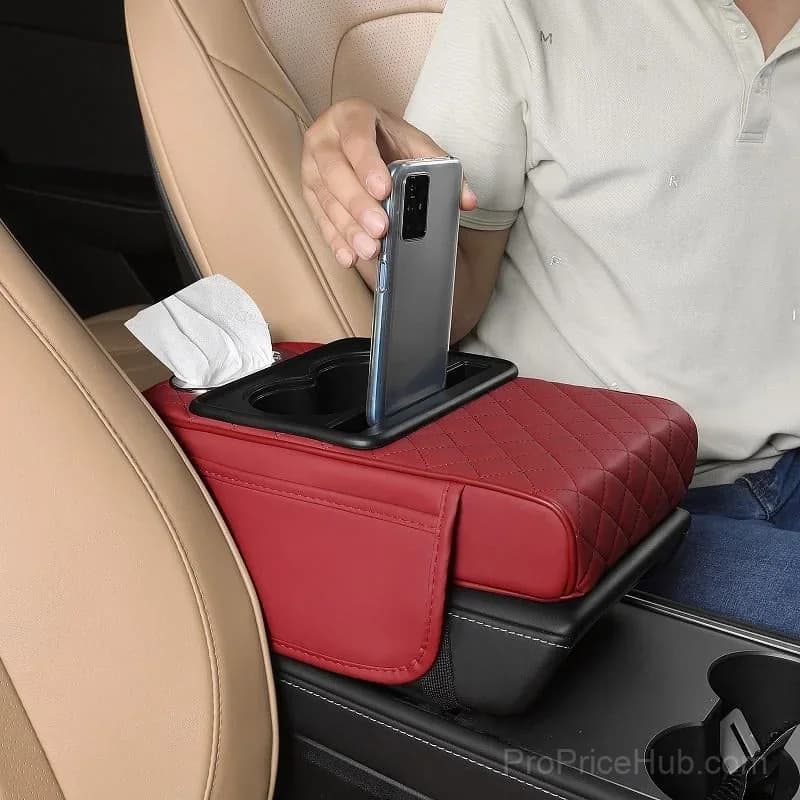 Multifunctional PU Leather Car Armrest Box Mat - View 4