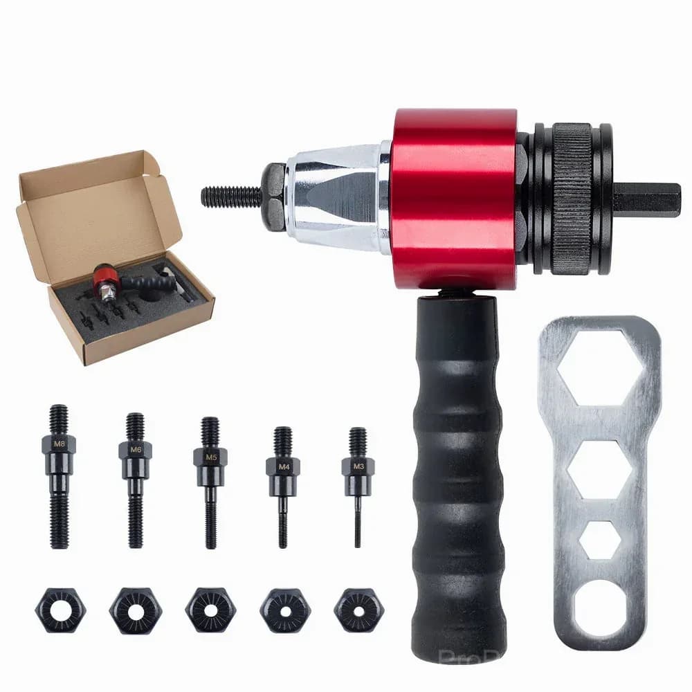 M3-M8 Electric Rivet Gun Adapter Kit - Main
