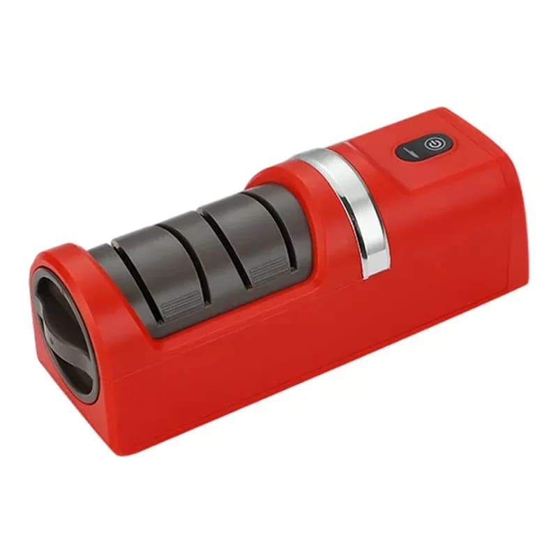 Automatic Kitchen Knife Sharpener, Red - Main