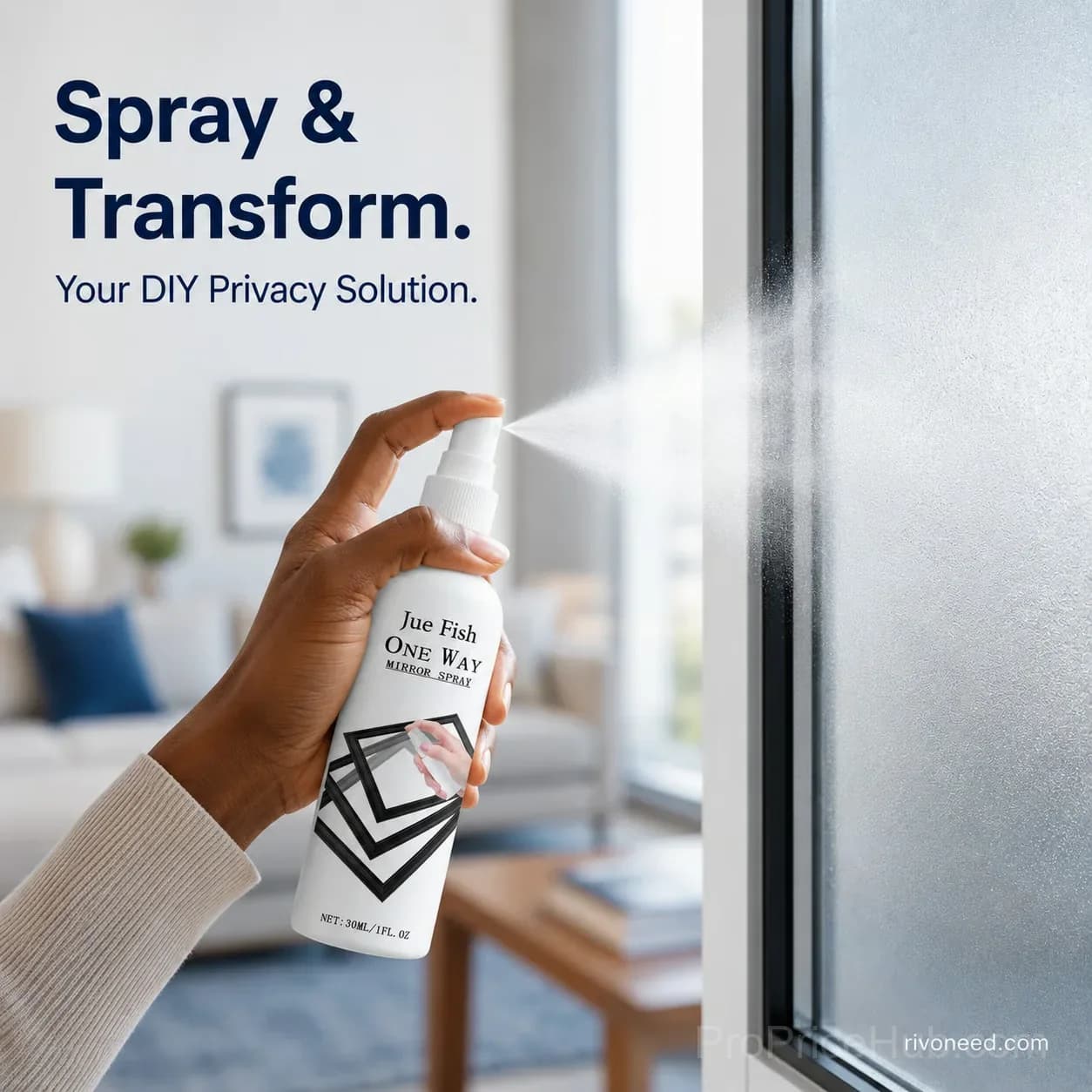 Reflective One-Way Mirror Privacy Window Spray, 1 Bottle - View 10