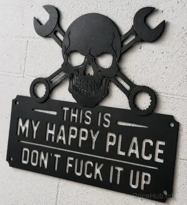 This Is My Happy Place Metal Wall Art Sign - Main