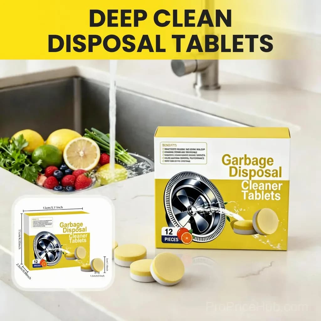 Deep Clean Garbage Disposal Cleaning Tablets, 12-Count Box - Main