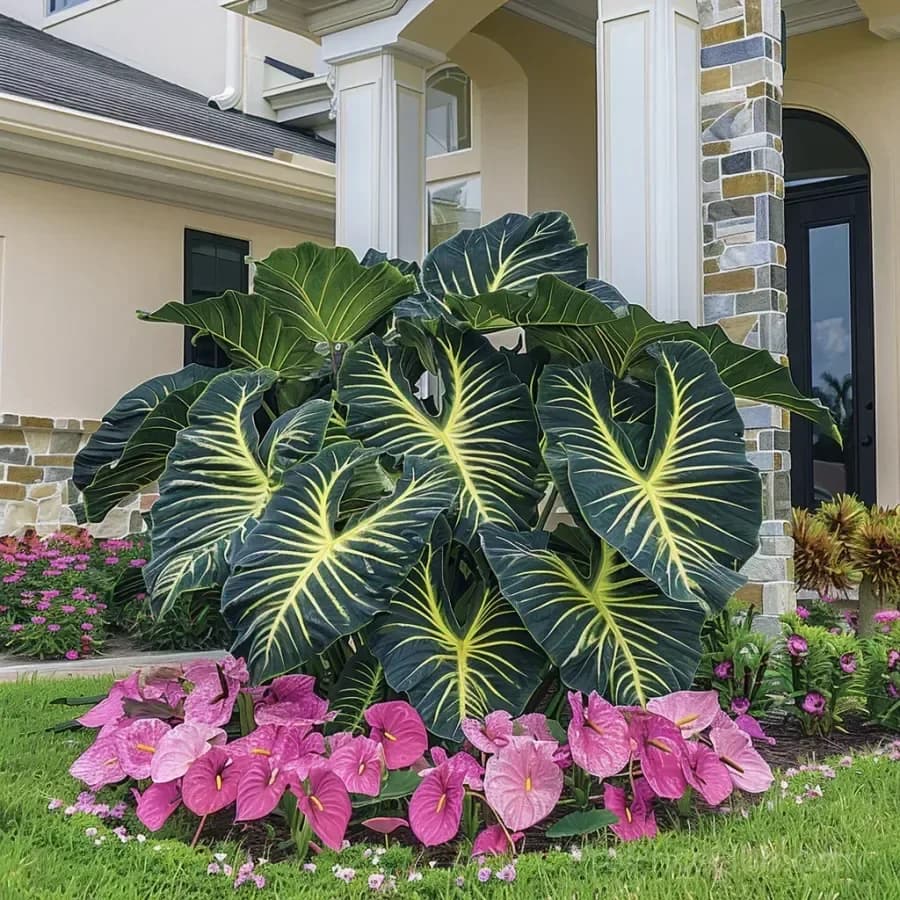 Rare Giant Multi-Color Caladium Bulbs – Tropical Leaves, Easy to Grow - View 17