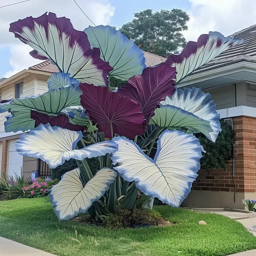 Rare Giant Multi-Color Caladium Bulbs – Tropical Leaves, Easy to Grow - View 5