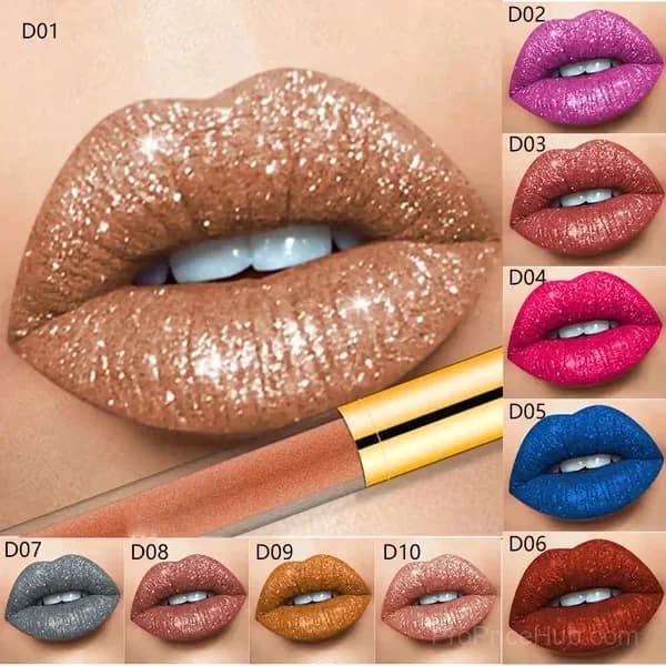 Metallic Liquid Diamond Glitter Lipstick #01 - View 2