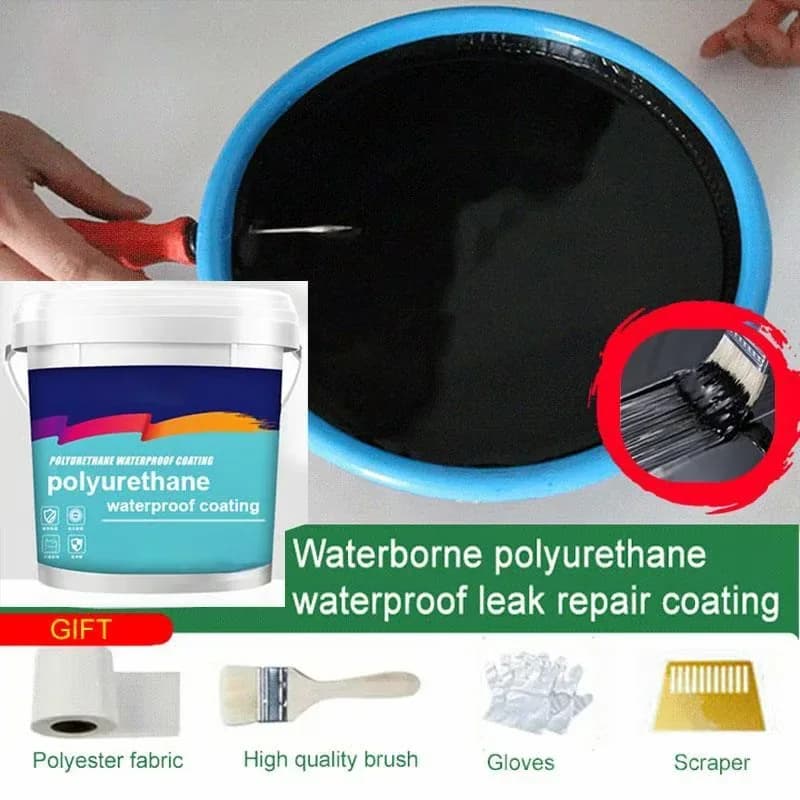 Polyurethane Waterproof Leak Repair Coating, Black, 300g - View 2