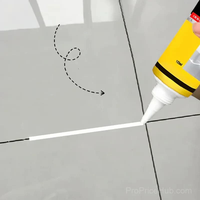 Waterproof White Caulk 150ml with Narrow Nozzle and Scraper - View 5