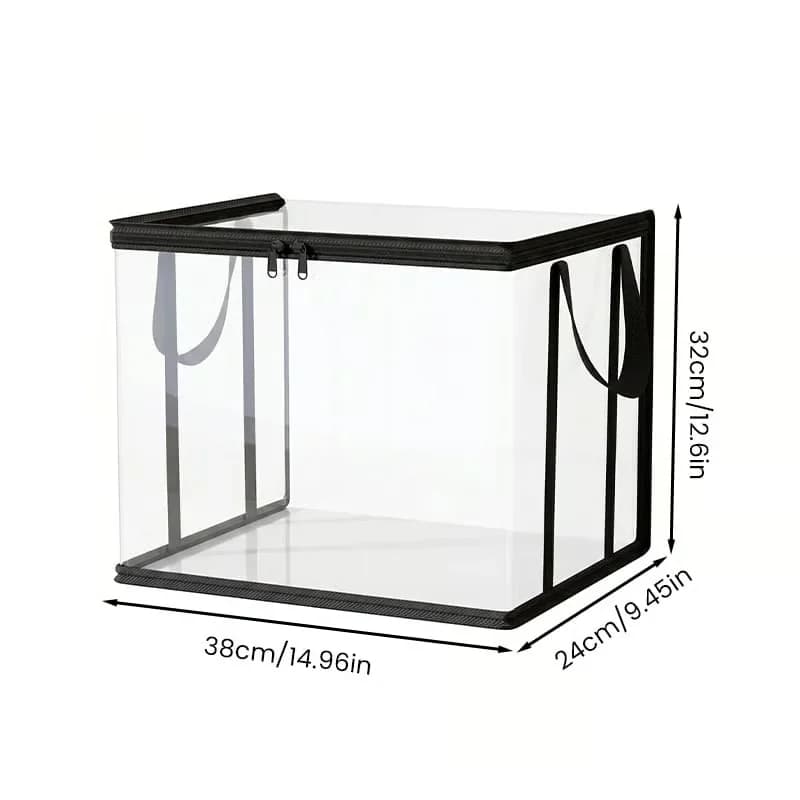 Heavy-Duty Clear PVC Storage Bag, White, 1 Pc - Alt