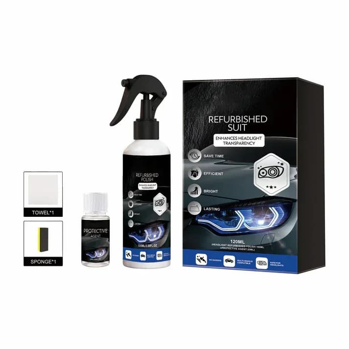 Automotive Headlamp Restoration Fluid - Clears Oxidation, Yellowing & UV Protection - Main