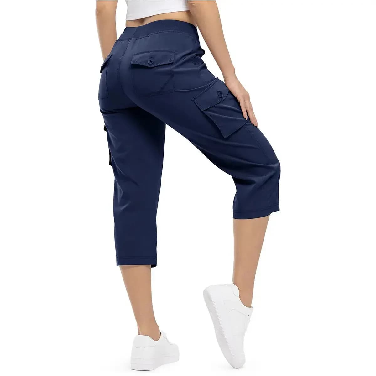 Women's Lightweight Hiking Capris: Quick-Dry, 6 Pockets, Loose Fit - View 7