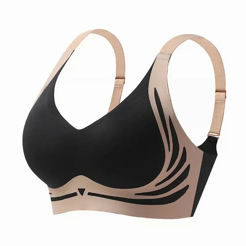 Women's Wire-Free Push-Up Anti-Sagging Bra, Green, M (B/C) - View 10