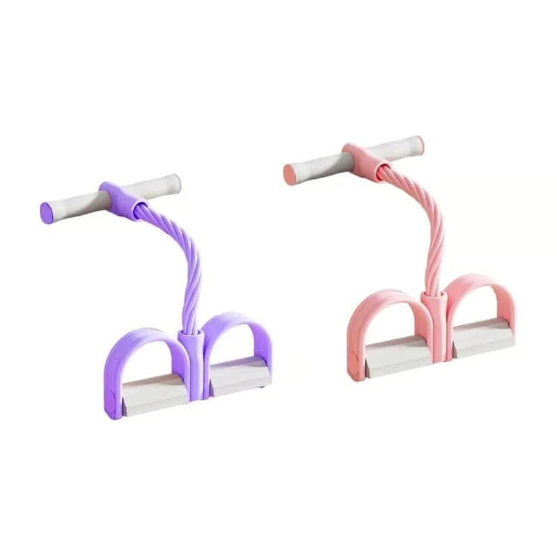 4-Piece Multifunction Pedal Resistance Band Set - Alt