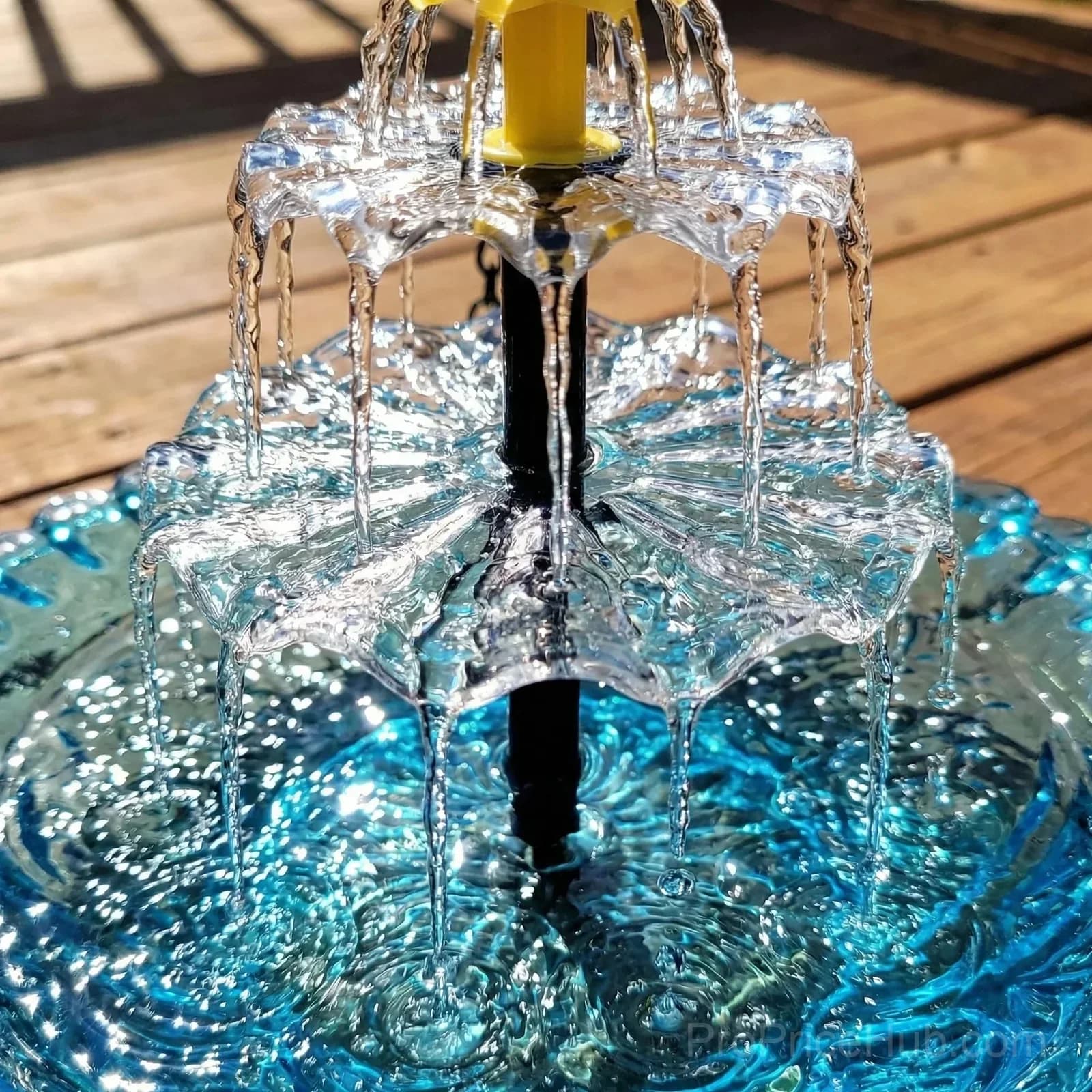 Solar Cascade Hanging Bird Bath Fountain - View 11