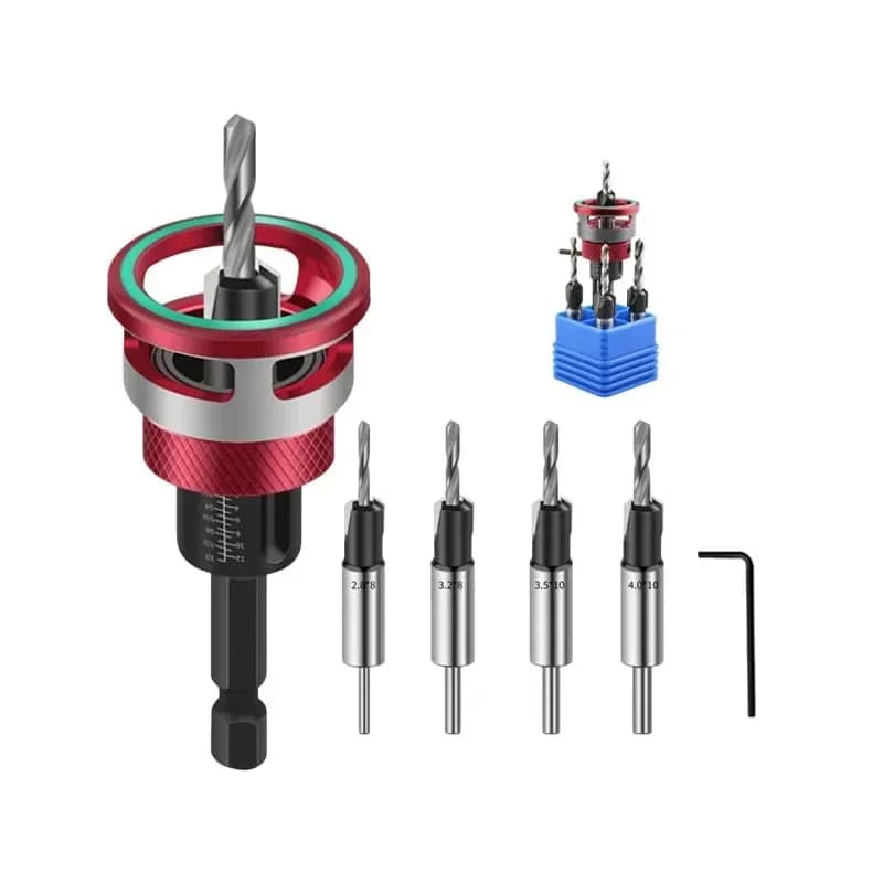Two-Flute Counterbore with Depth Stop, Red - Main