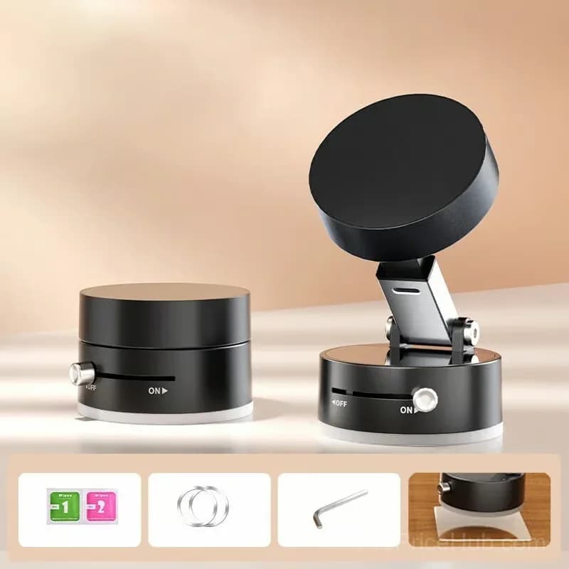 Black Vacuum Suction Magnetic Holder Mount - Main