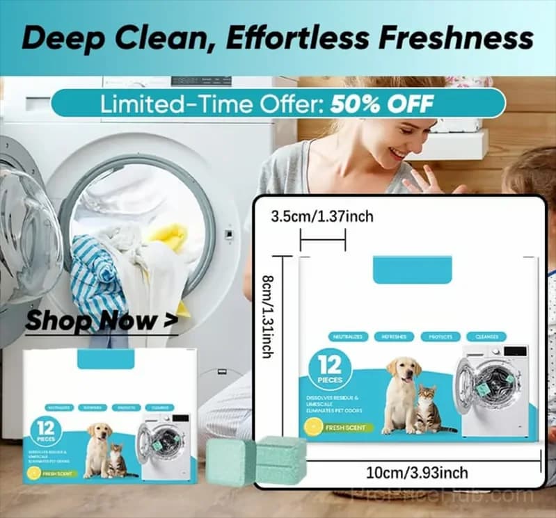 Washing Machine Cleaning Tablets, 1 Set - Main