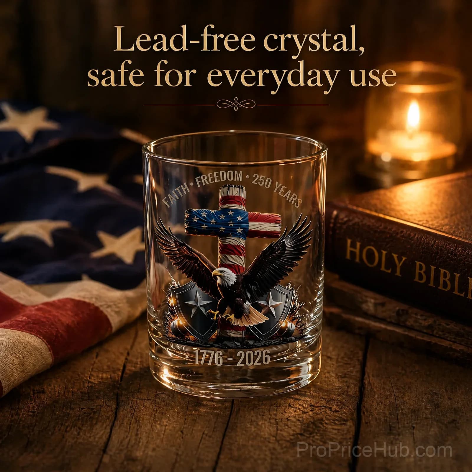 250th Anniversary American Patriotic Whiskey Glass 1776-2026 - View 14
