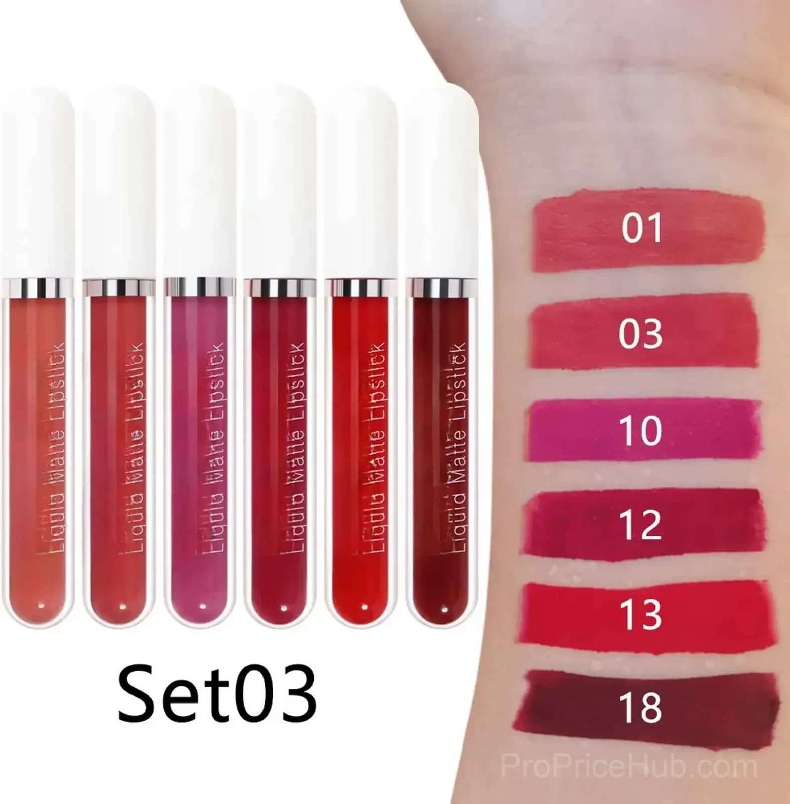10-Piece Liquid Matte Lipstick Set, Long-Lasting 24H Waterproof Lip Gloss - Alt