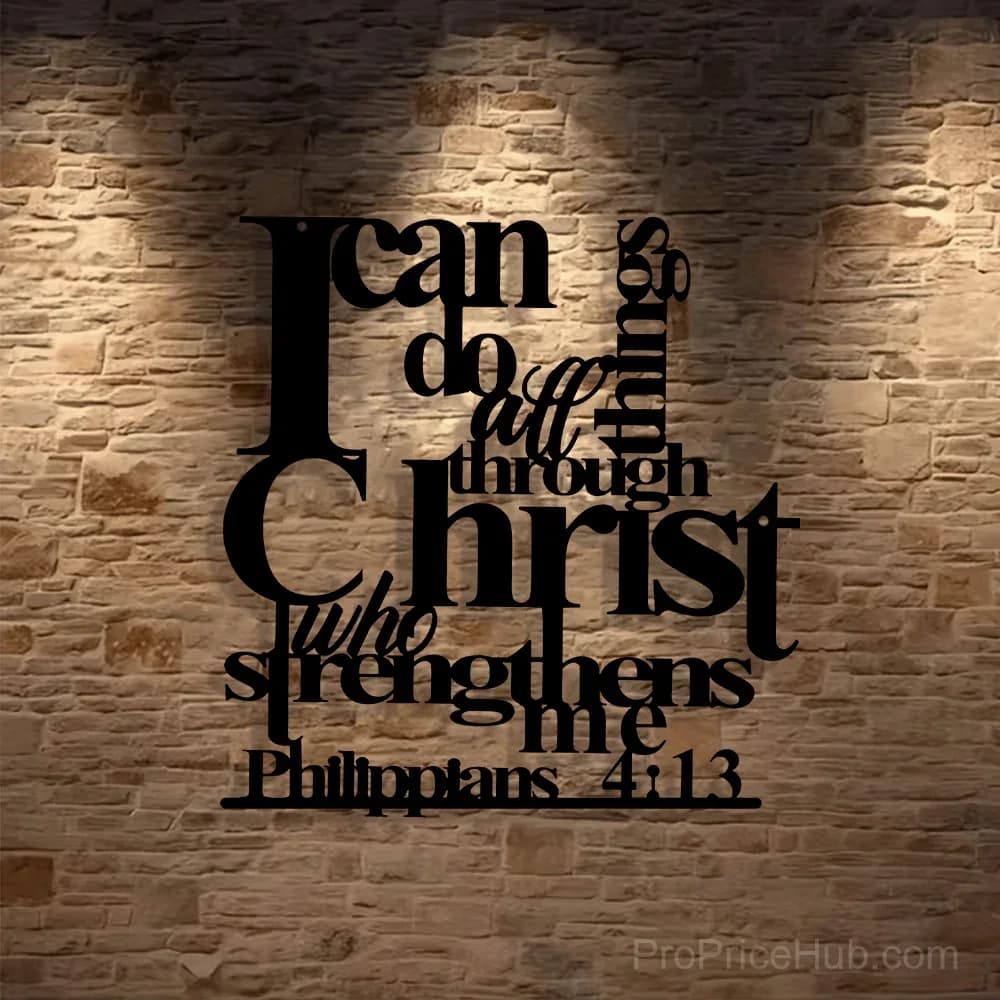 Philippians 4:13 Metal Wall Decor – I Can Do All Things - View 3