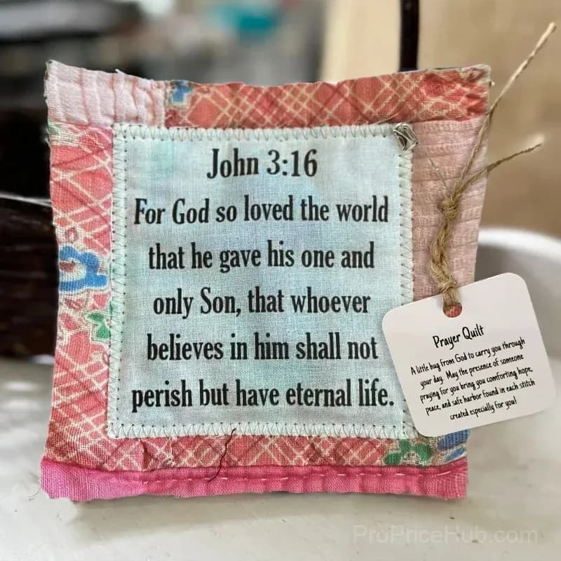 Prayer Quilt with Cross - Encouraging Blessed Gift, 2-Pack - View 10
